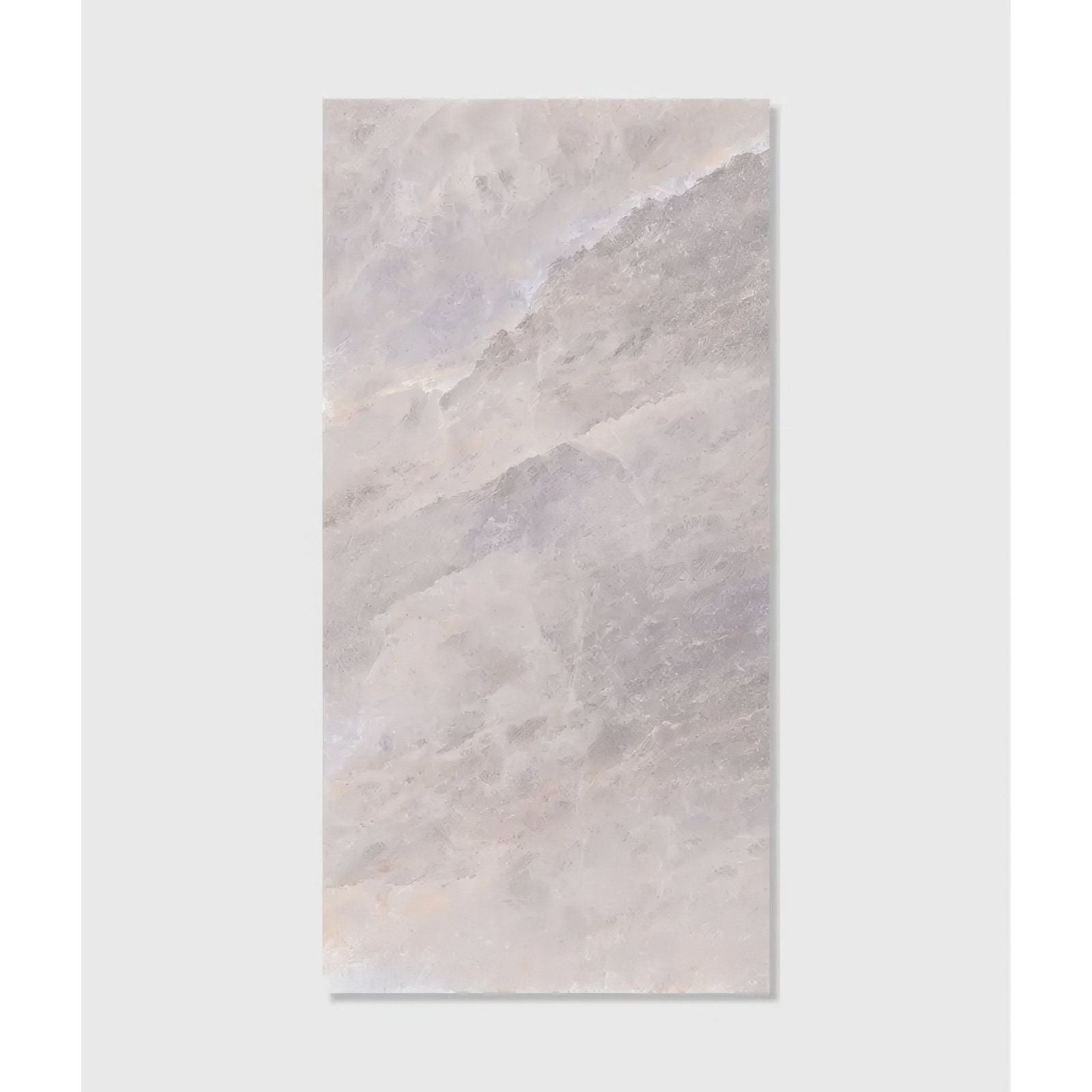 Himalaya porcelain matt sunset light gray rectangular marble tile with subtle veining and polished surface