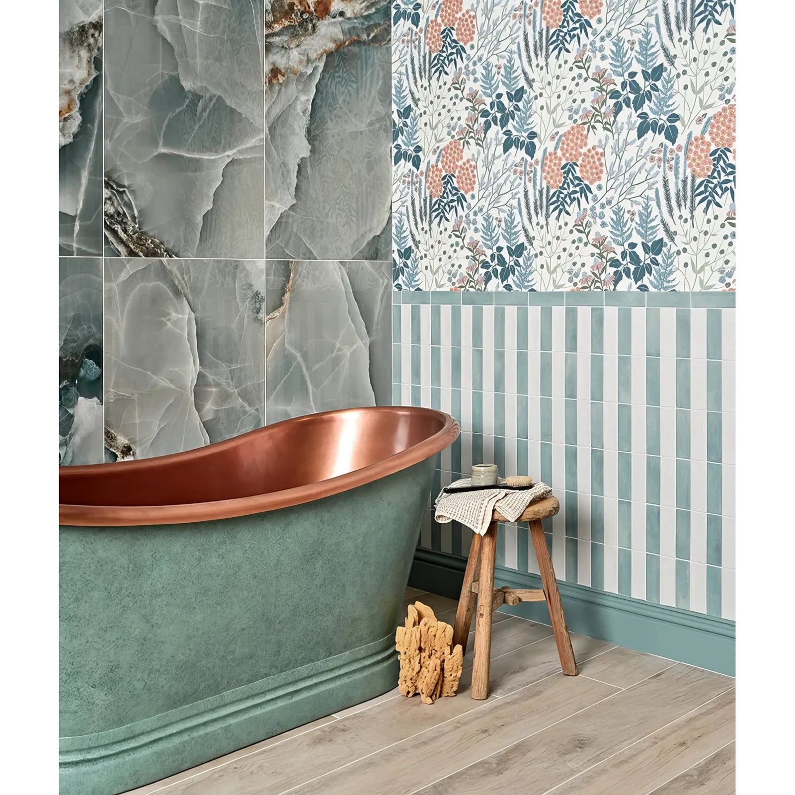 Hollywood Porcelain Turquoise Wall & Floor Tile 60x120cm – detail view 3