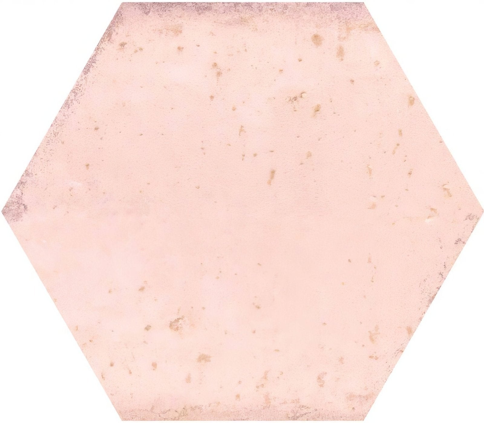 Hope Rose Hexagon Gloss Ceramic Wall