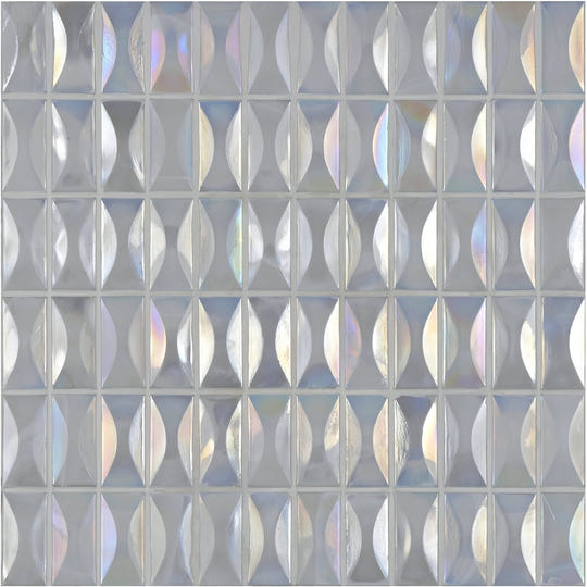 Ice Raised Rectangle Mosaic Wall Tile - alternate view