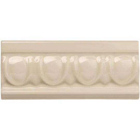 Ivory Egg & Dart Moulding Ceramic Wall Tile 152x65mm - alternate view
