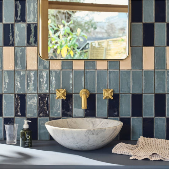 Jaipur Carbon Rectangle Glazed Tile - alternate view