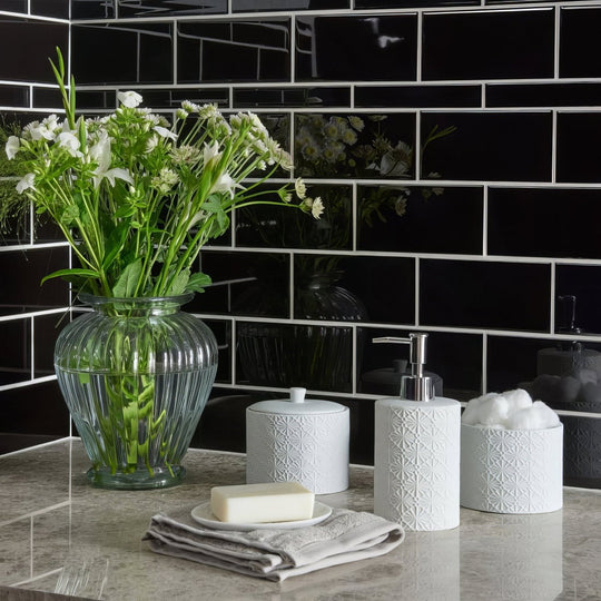 Jet Black Half Tile - alternate view