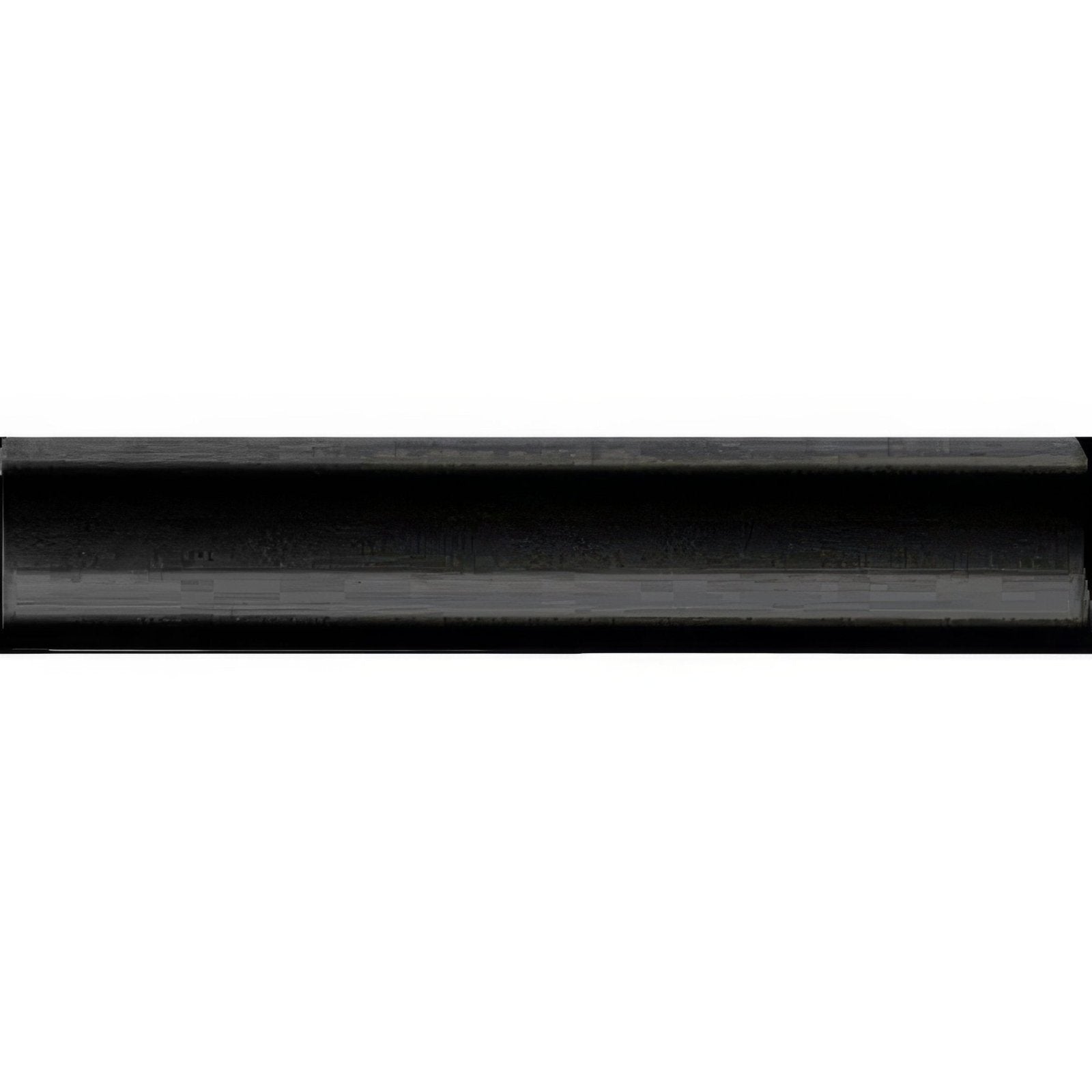 Jet black internal corner trim made of black matte-finished metal for picture frame rail use