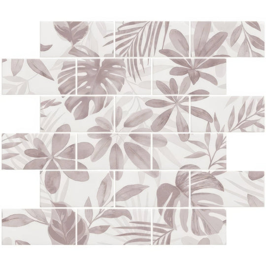 Jungle Grove Pink 18 Tile Panel - alternate view