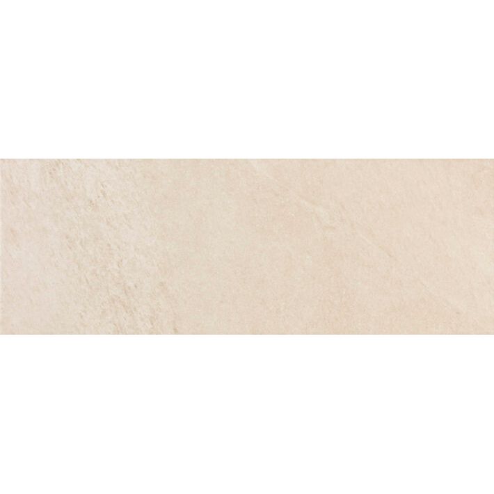 Beige rectangular kairos crema wall tile with subtle natural stone texture 25 x 70cm for interior use