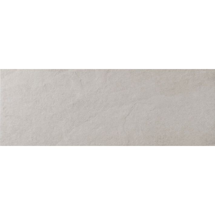 Beige rectangular kairos gris ceramic wall tile with a subtle textured surface measuring 25 x 70cm