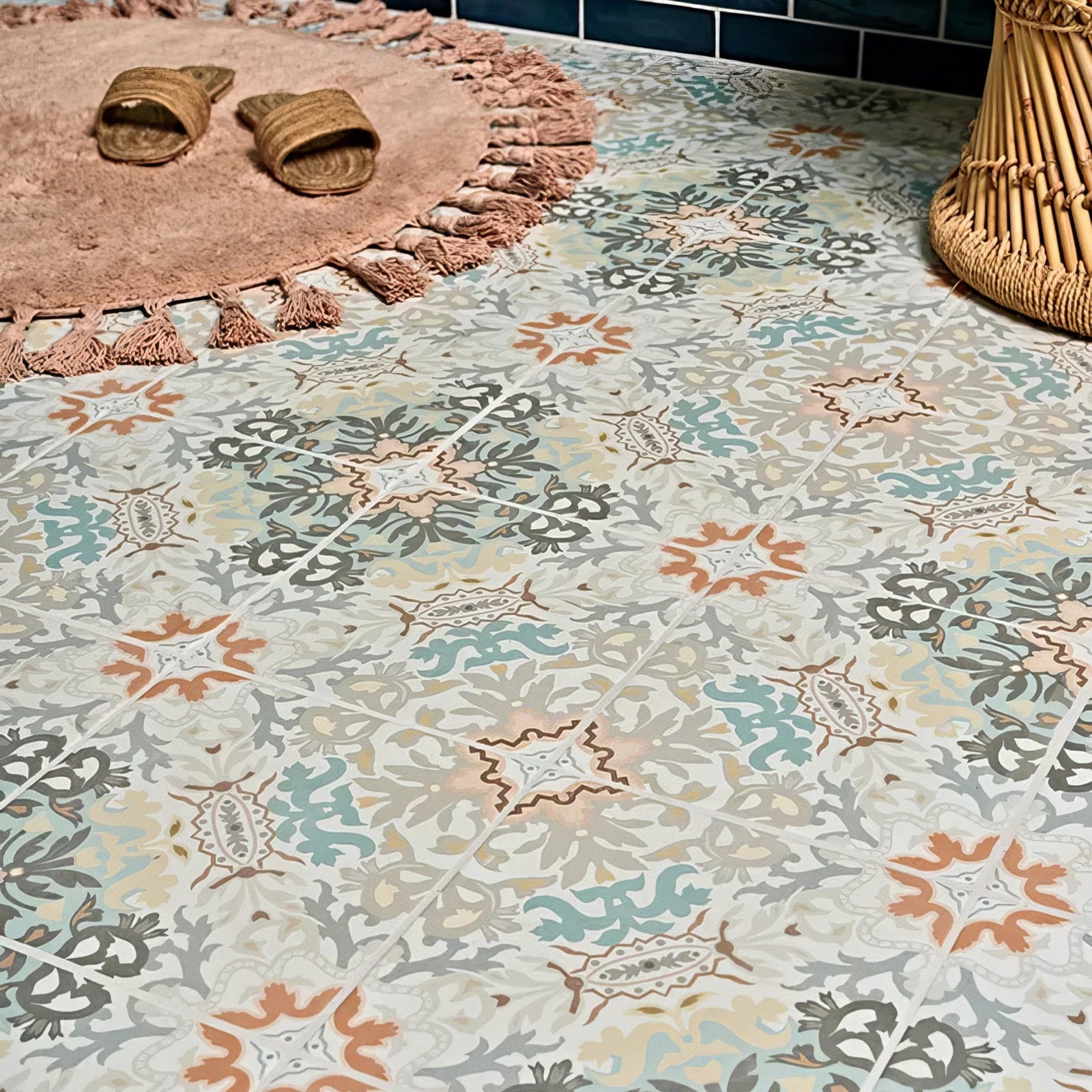 Kashmir Porcelain Earthern Wall & Floor Tile 22.5x22.5cm – detail view 3