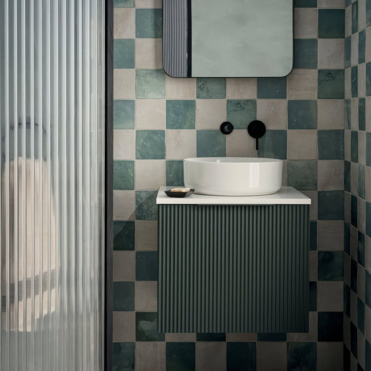 Kelmscott Green Tile - Porcelain - Matt