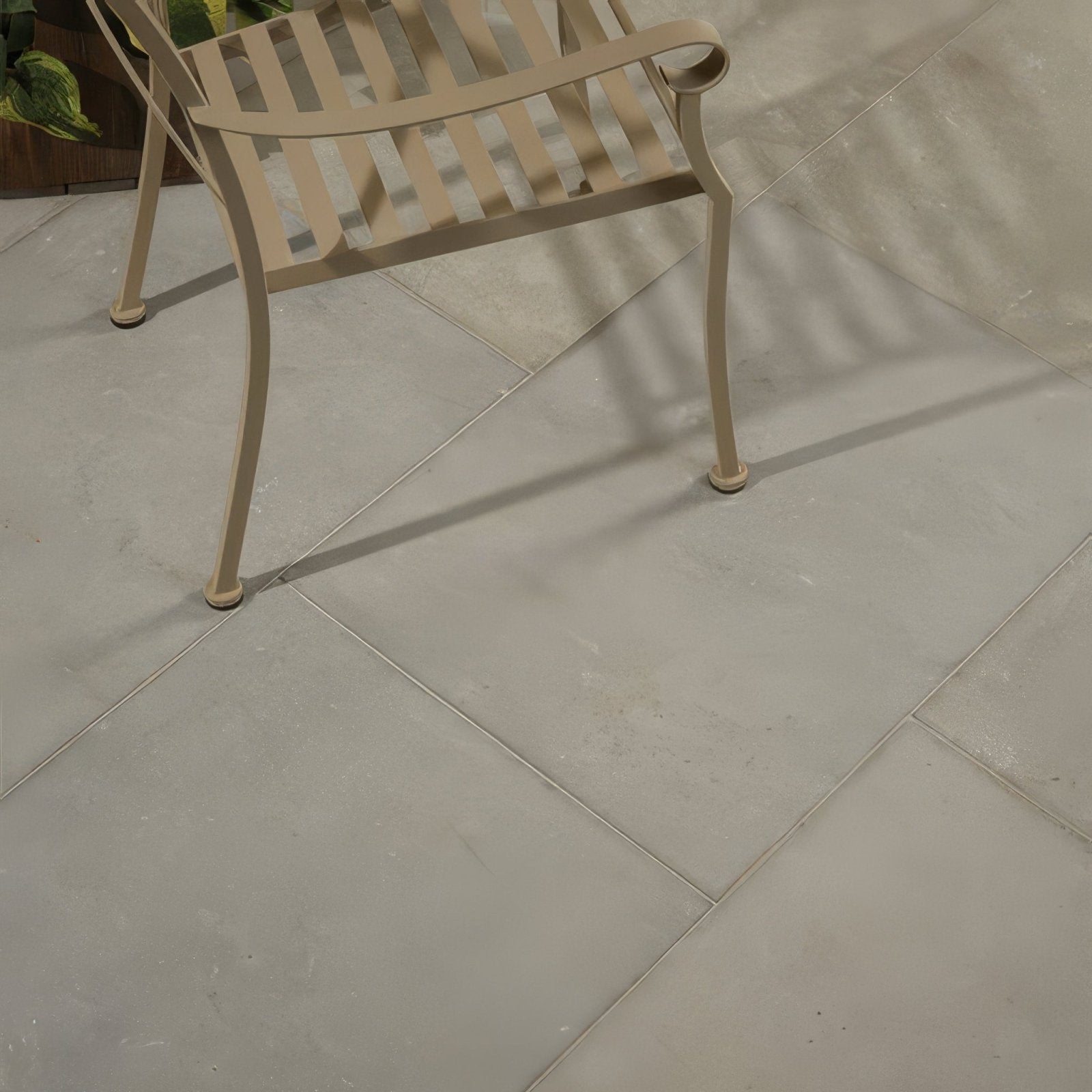 Kimmeridge Limestone Paving Etched Finish grey limestone paving patio