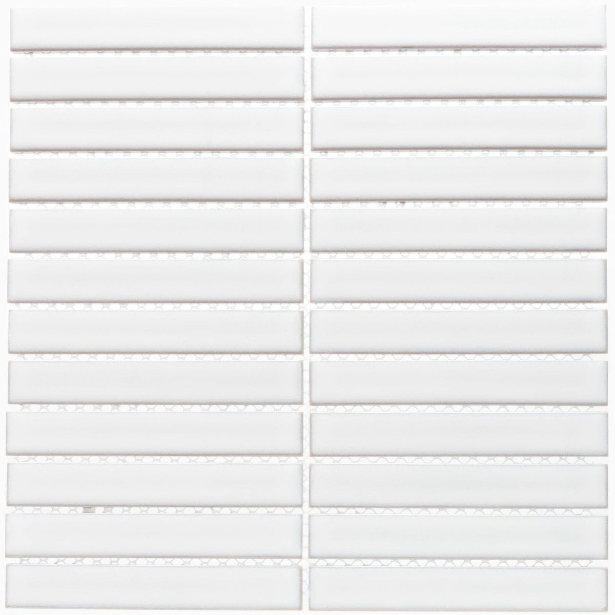 Kitkat White Mosaic Wall & Floor Tile - Porcelain