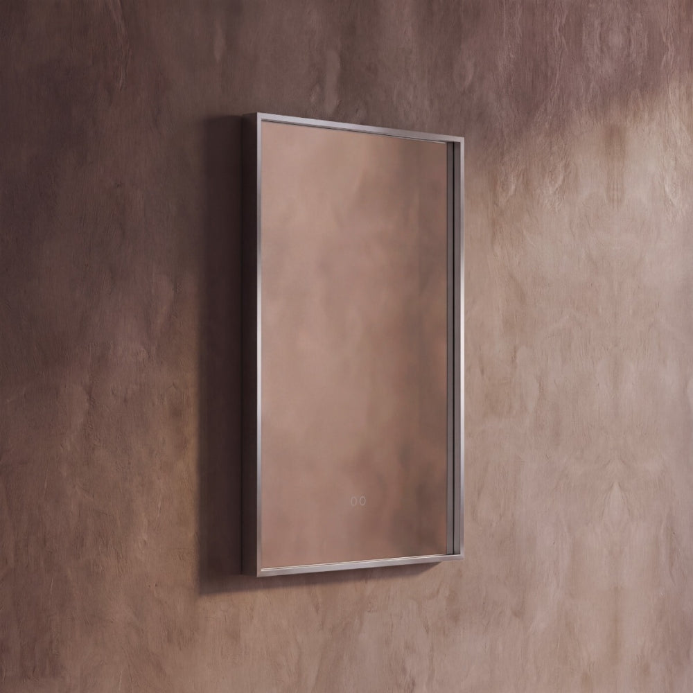 Kingsley Rectangular Mirror 60x80cm in Brushed Nickel - Origins Living, view 9