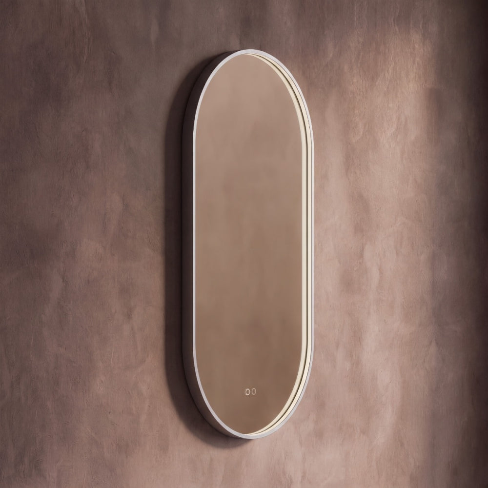Kingsley Capsule Mirror 50x100cm in Brushed Nickel - Origins Living, view 5