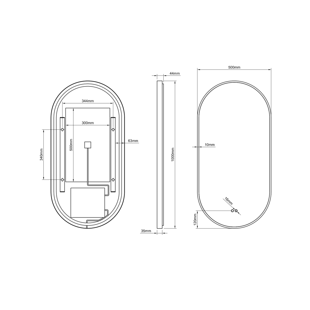 Kingsley Capsule Mirror 50x100cm in Brushed Nickel - Origins Living, view 12