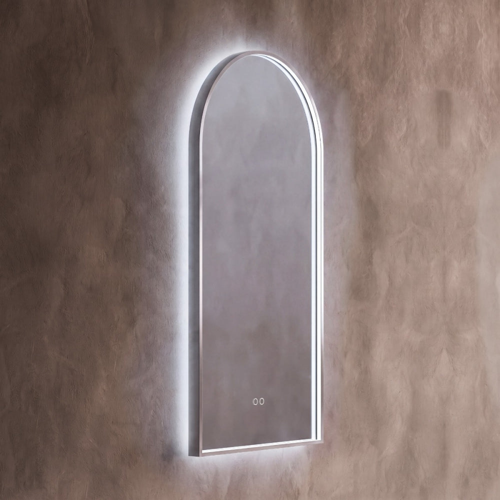 Kingsley Arch Mirror 50x100cm in Brushed Nickel - Origins Living, view 8