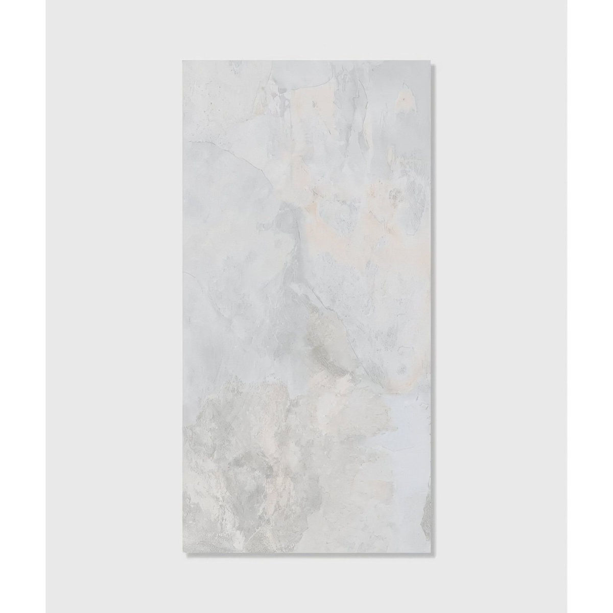 Komodo porcelain white rectangular tile with light gray marble effect subtle veining and smooth glossy finish