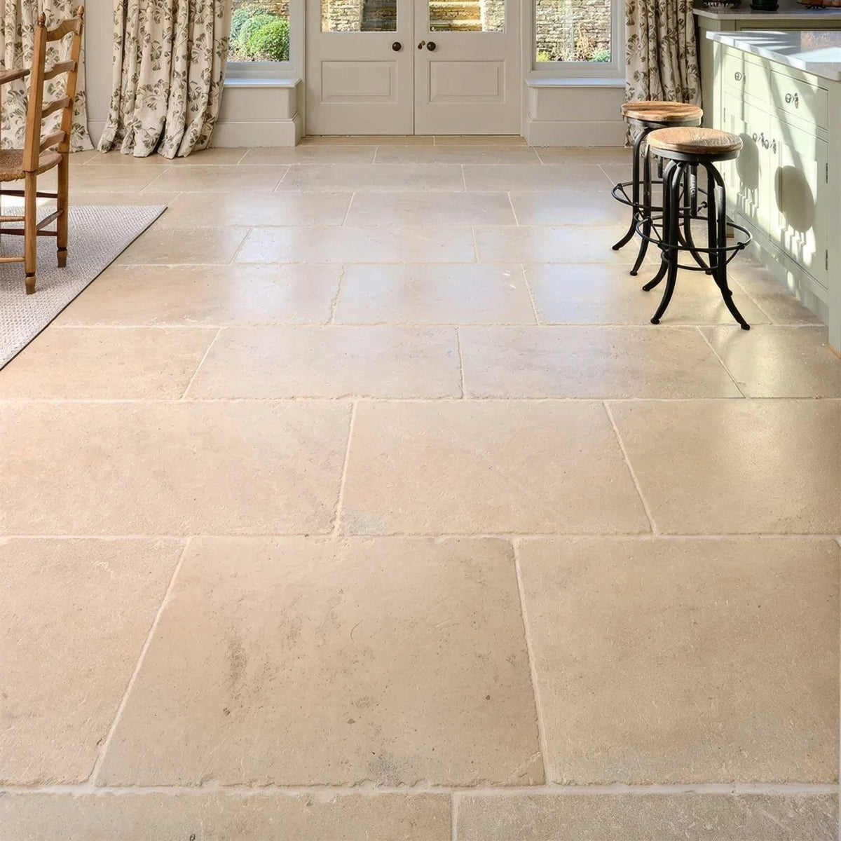 Beige lacock limestone heritage finish stone tiles with natural texture and subtle tone variations