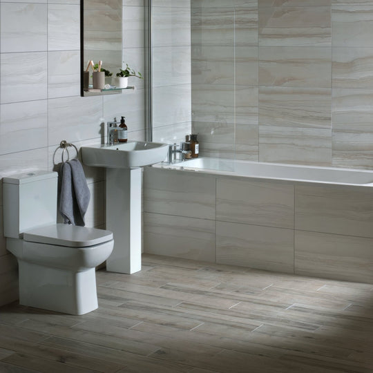 Lakeland Taupe Matt 90 x 15cm Porcelain Wall & Floor Tile