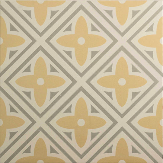 Leigh Yellow On Chalk Porcelain Wall & Floor Tile - alternate view