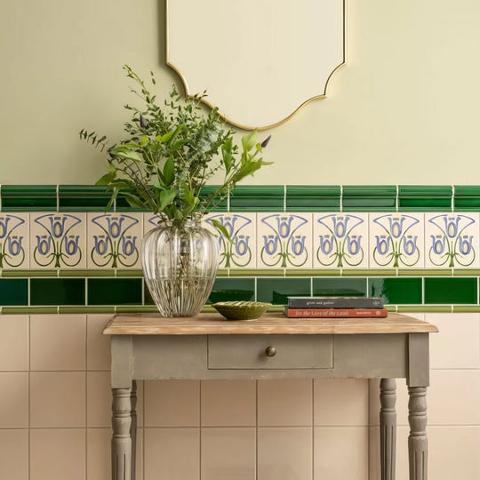 Liberty Tube-Lined Single Tile on County White 152x152mm - alternate view