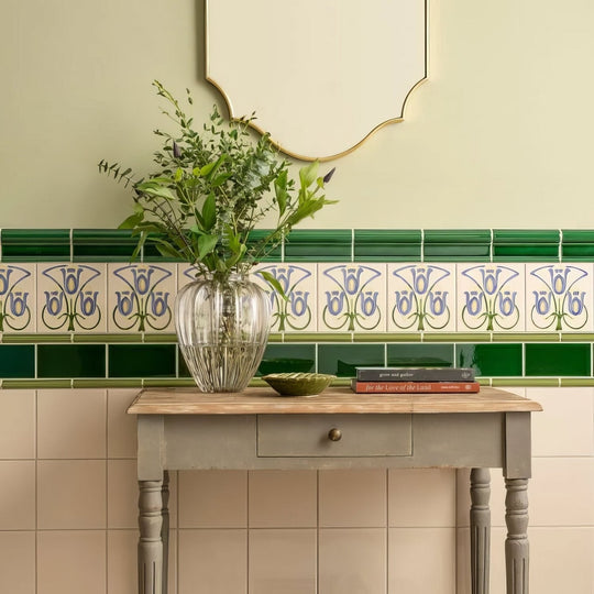 Liberty Tube-Lined Single Tile on County White - alternate view