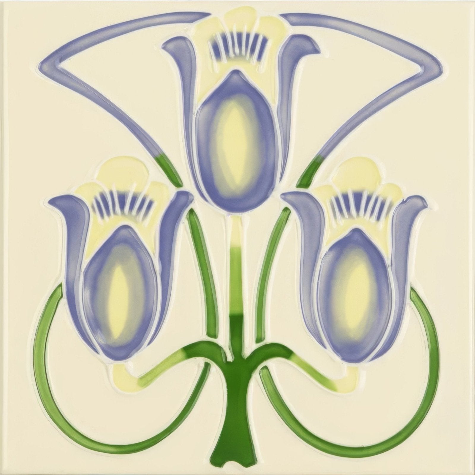 Liberty Tube - Lined Single Tile on County White