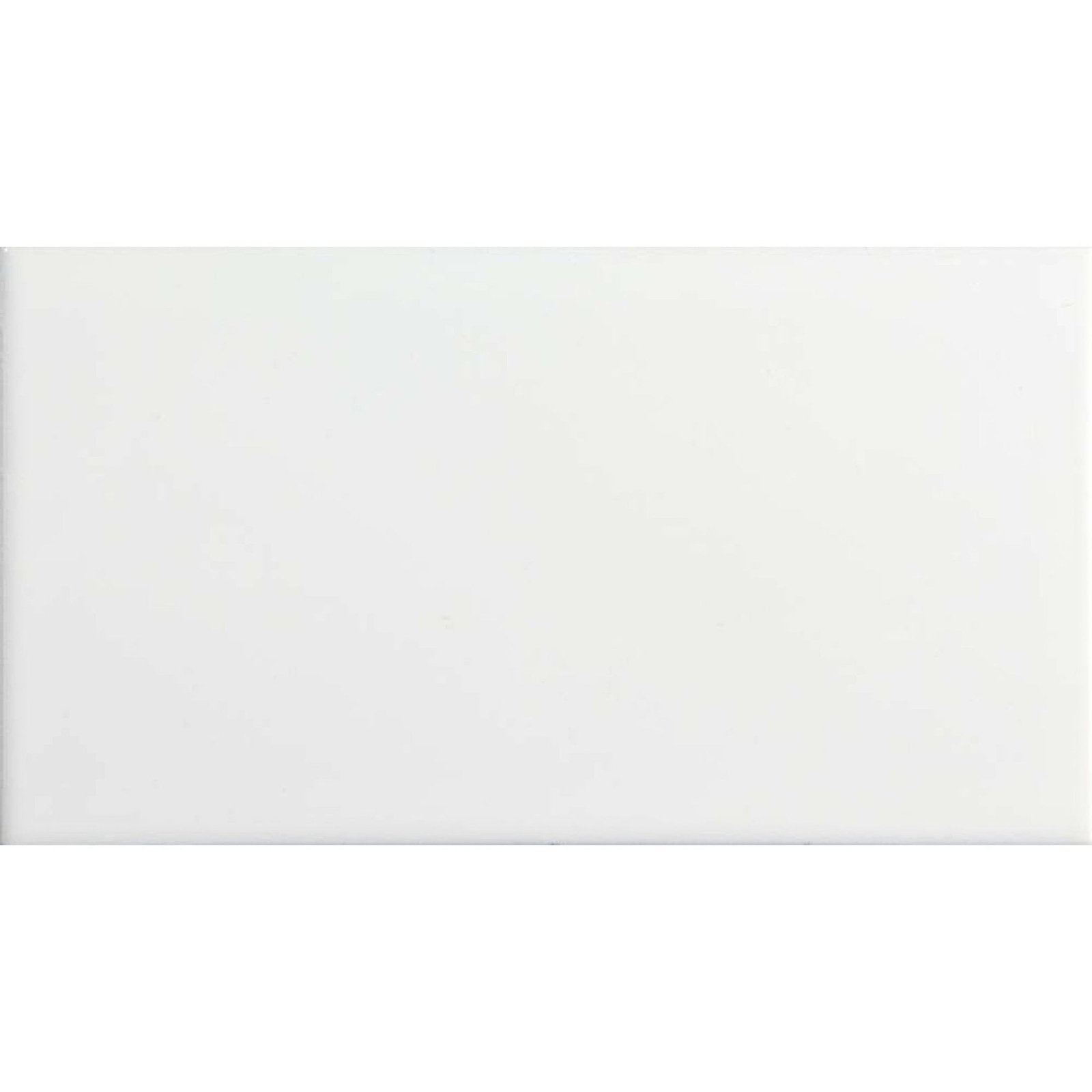 White rectangular ceramic tile liso white gloss 100x200 with a smooth glossy finish for wall or floor use