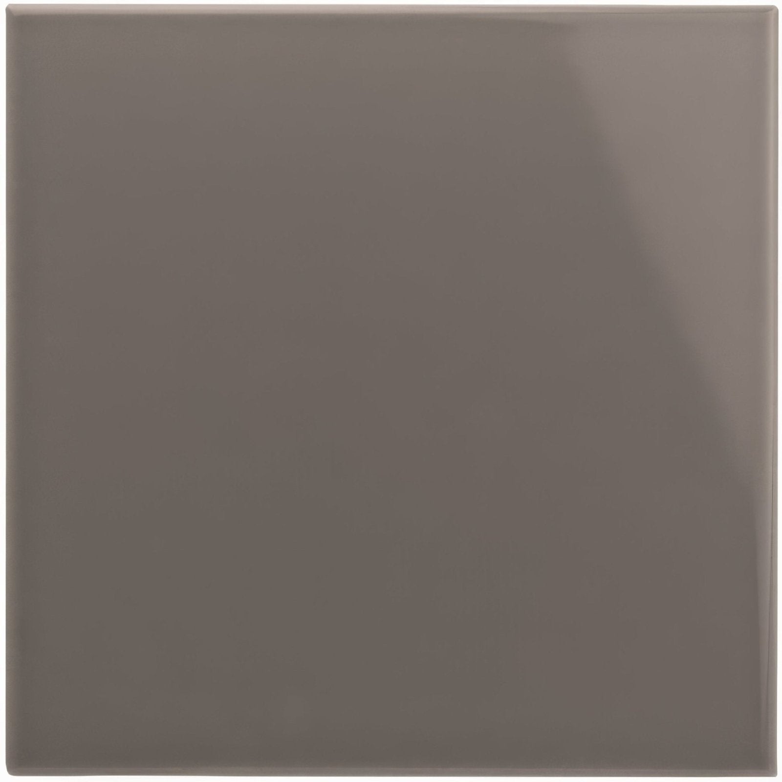 A sleek square ceramic london stone field tile with a smooth glossy gray finish perfect for flooring