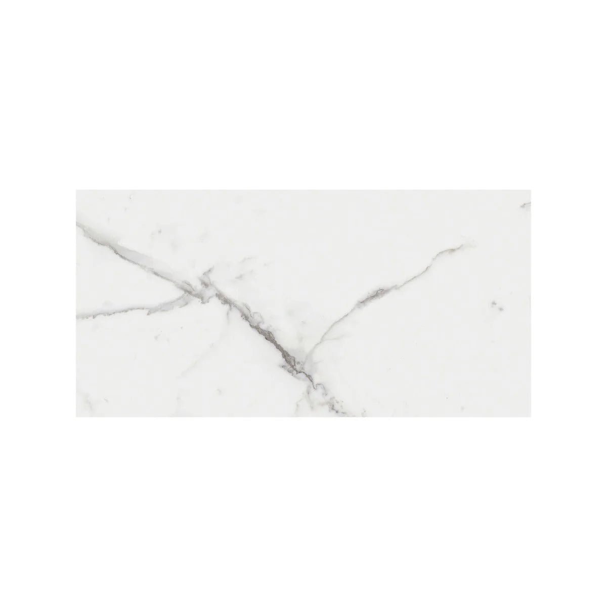 Lucca Statuario Venato white marble-effect tile with subtle gray veining 60 x 120cm for elegant flooring and walls