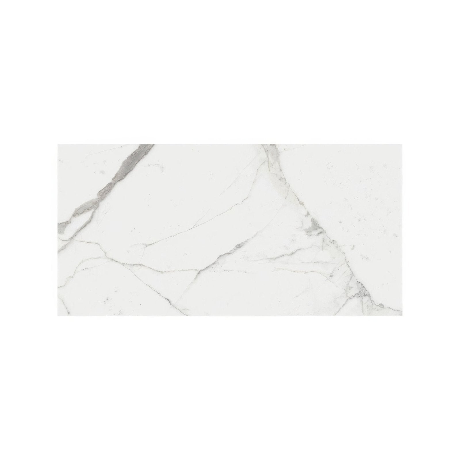 Lucca Statuario Venato white marble-effect tile with subtle grey veining