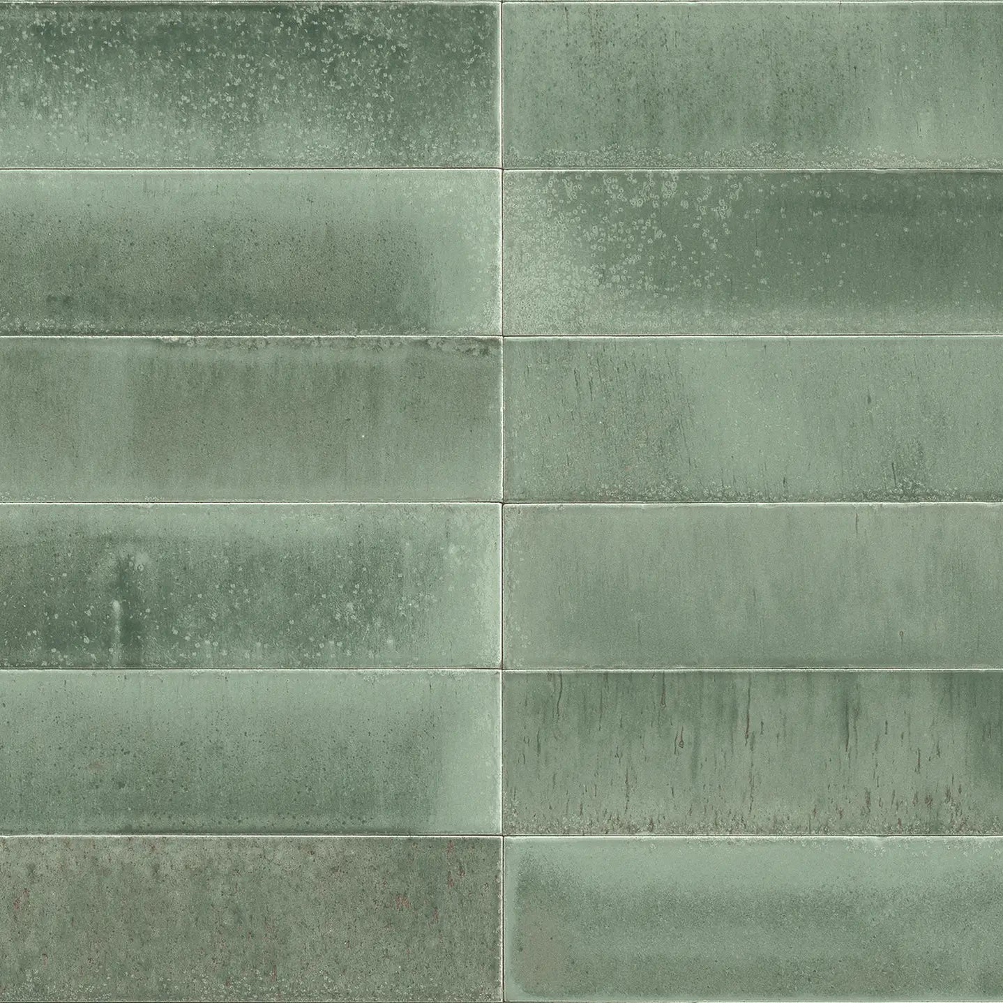 Luminous lume turquoise slate green rectangular ceramic tiles with matte subtly textured finish