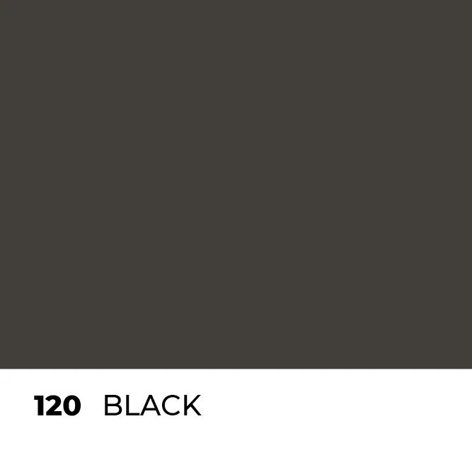 Mapei Ultracolour Plus grout color swatch 120 black showing solid black color for tile joints and surfaces