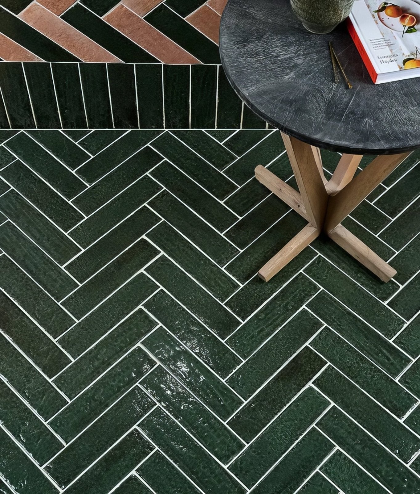 Marlborough Porcelain Parquet Forest Green Gloss