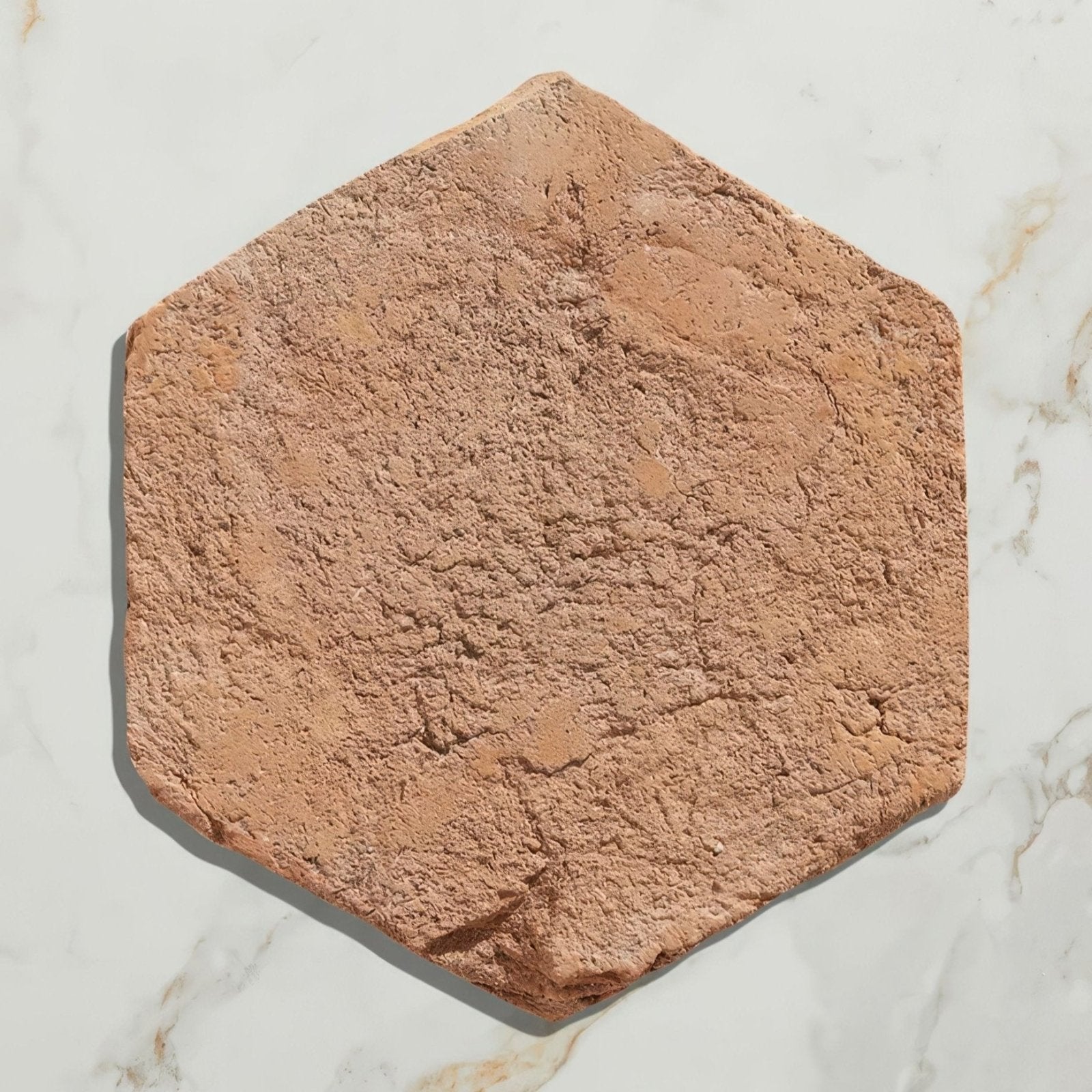 Marlborough Terracotta Hexagon – close-up of terracotta surface texture