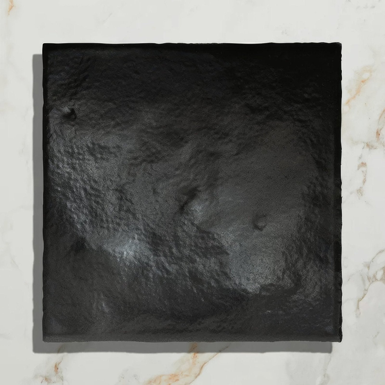 Maroc Ceramic Nero black ceramic tile with a glossy finish