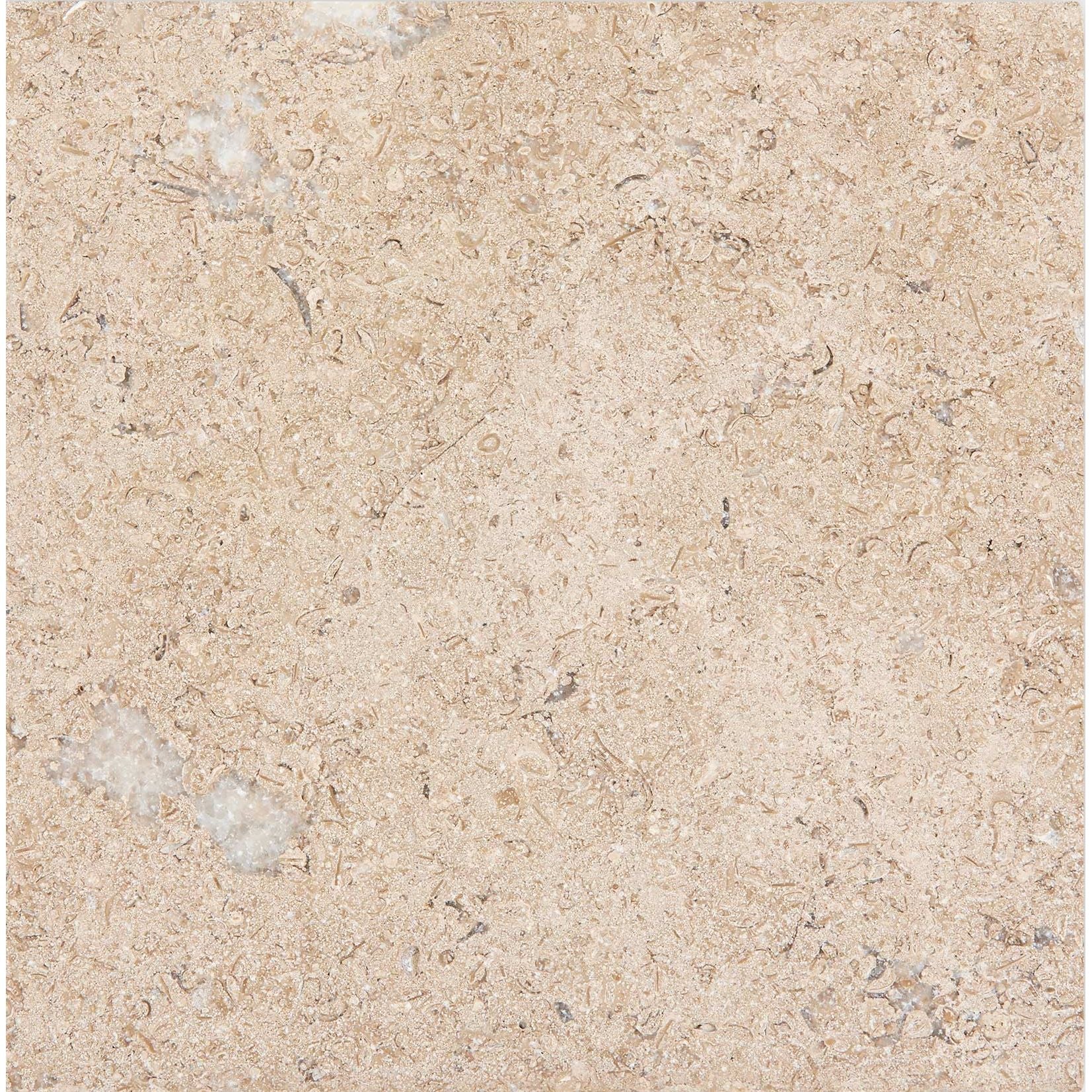 Temple Marsa sandblasted and brushed limestone 20 x 20cm square tile