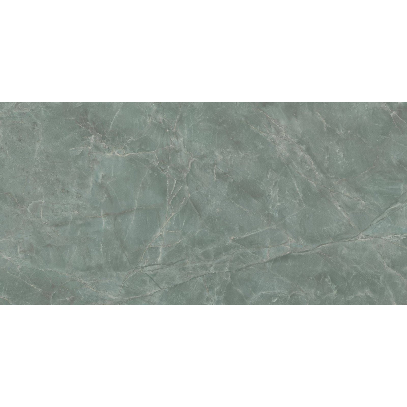 Marvel Diva Aqua Polished green marble-effect tile with subtle veining and a polished finish
