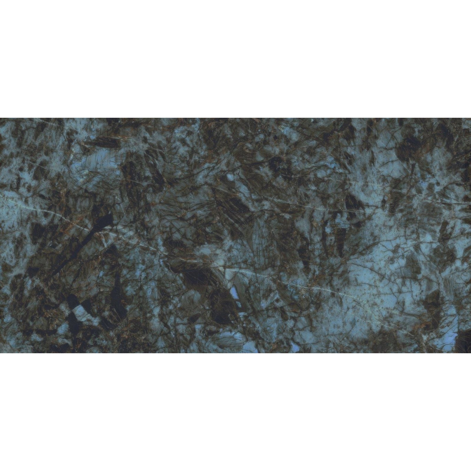 Marvel diva baobab polished marble slab with dark gray and black base and swirling blue veining for elegant surfaces