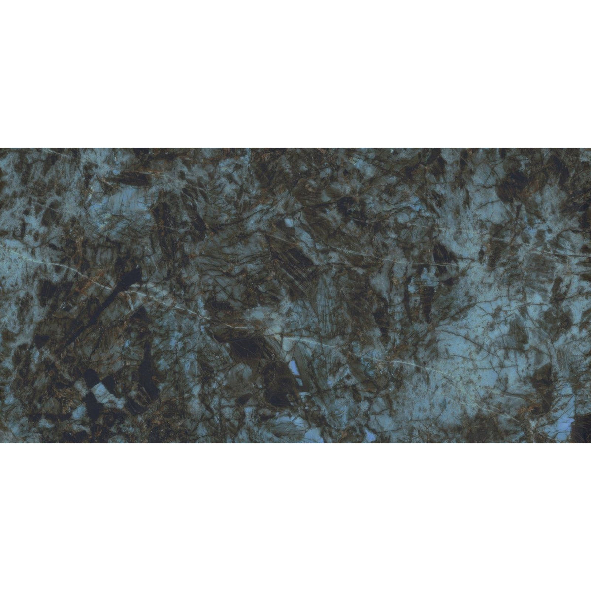 Marvel diva baobab polished marble slab with dark gray and black base and swirling blue veining for elegant surfaces