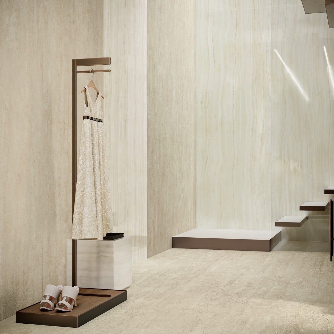 Marvel Epic Onyx Ivory cream onyx marble-effect tile