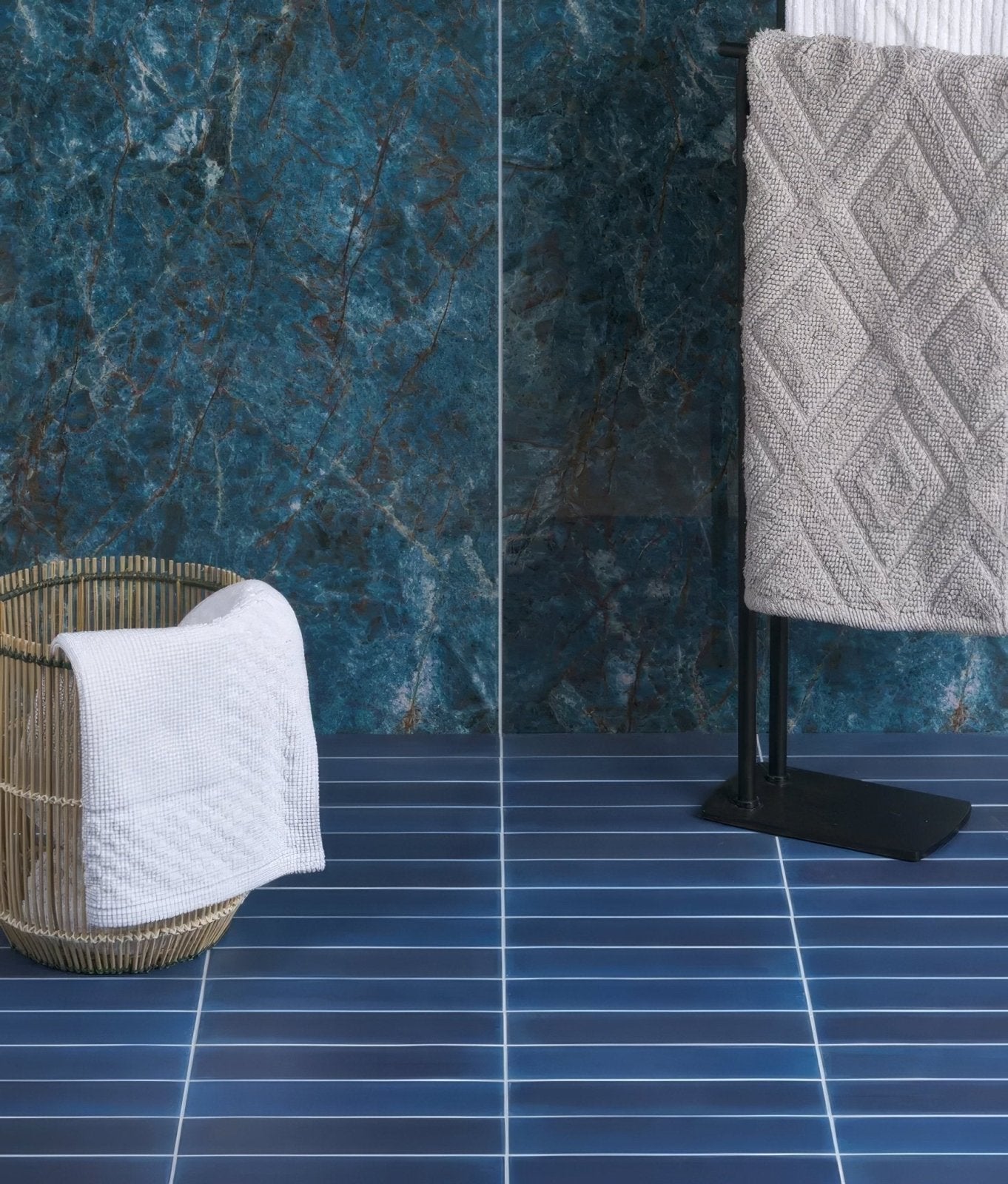 Medina Brick Porcelain Navy Blue