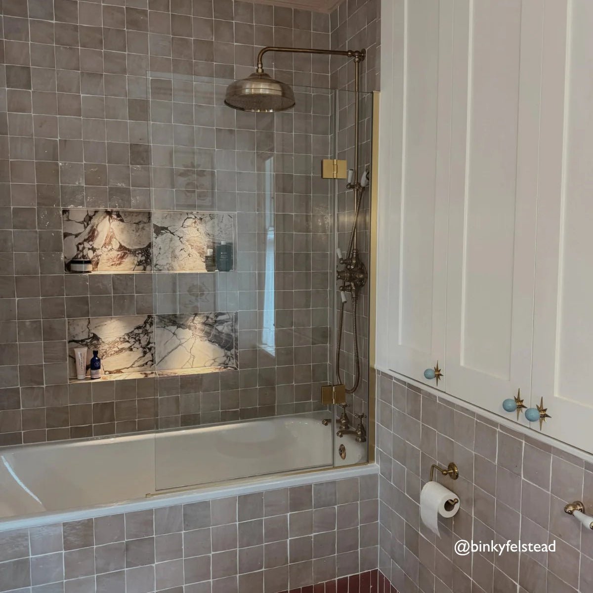 Medina Cloudy White Square Handmade Moroccan Zellige Tile