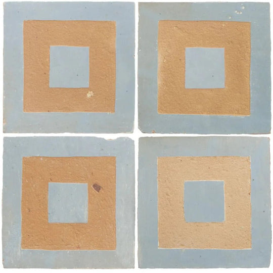 Medina Cornflower Blue Porton Handmade Moroccan Zellige Tile - alternate view