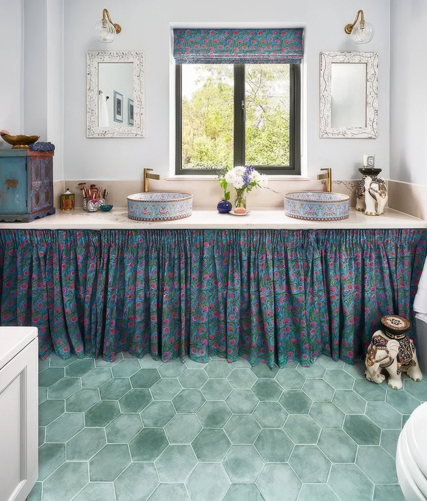 Medina Hexagon Porcelain Salvia