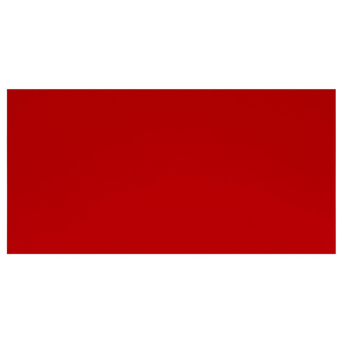 Solid crimson rectangular mat made of clear glass brick from mekong featuring a smooth transparent surface