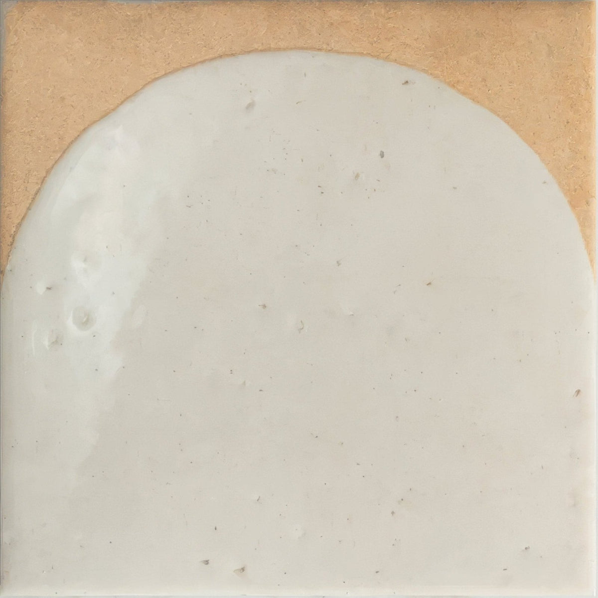 A smooth off-white menara white arches porcelain tile with a subtle matte finish and faint speckles