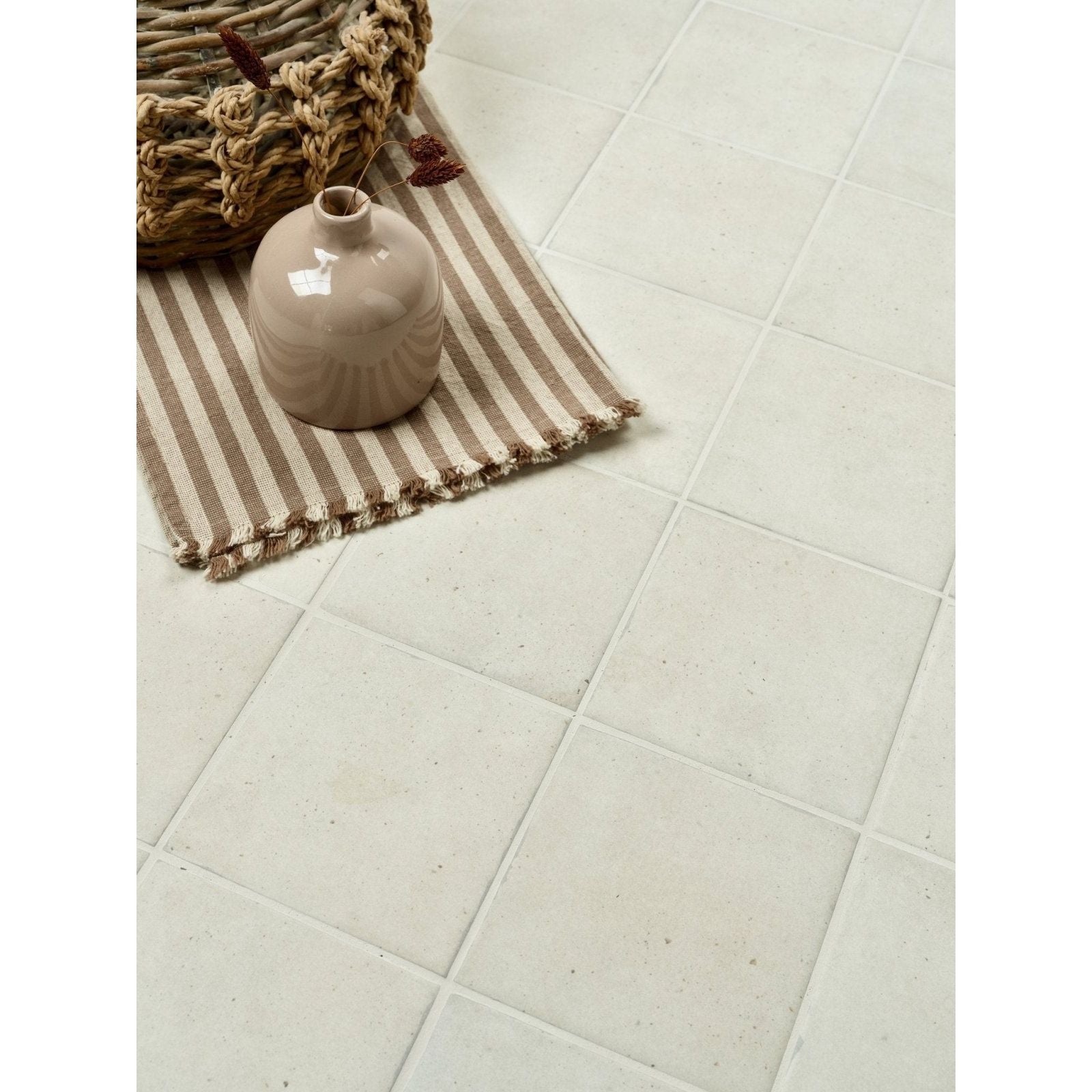 Beige menara white porcelain matt ceramic vase with subtle radial ridges for elegant home decor