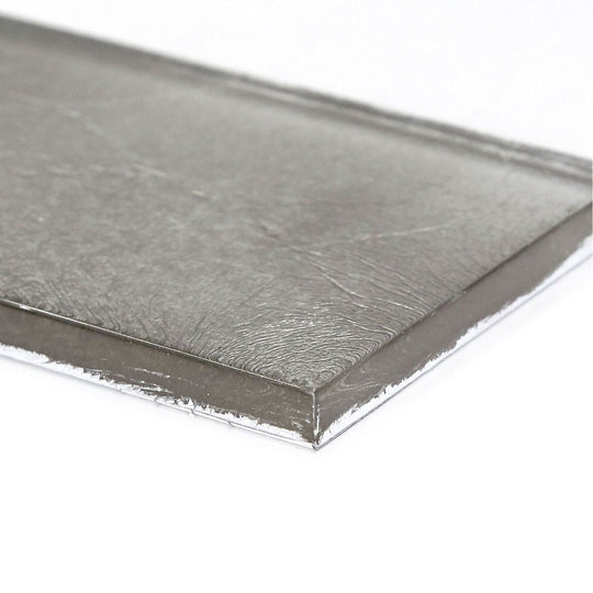 Metallic Vitreum Argentum Rectangle Silver Glass Tile - alternate view