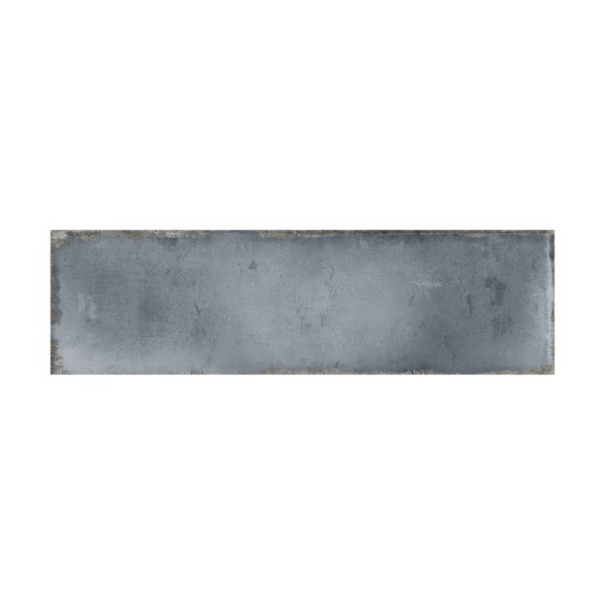 A rectangular matte-finished gray metropolitan sydney tile with subtle texture and slightly uneven edges