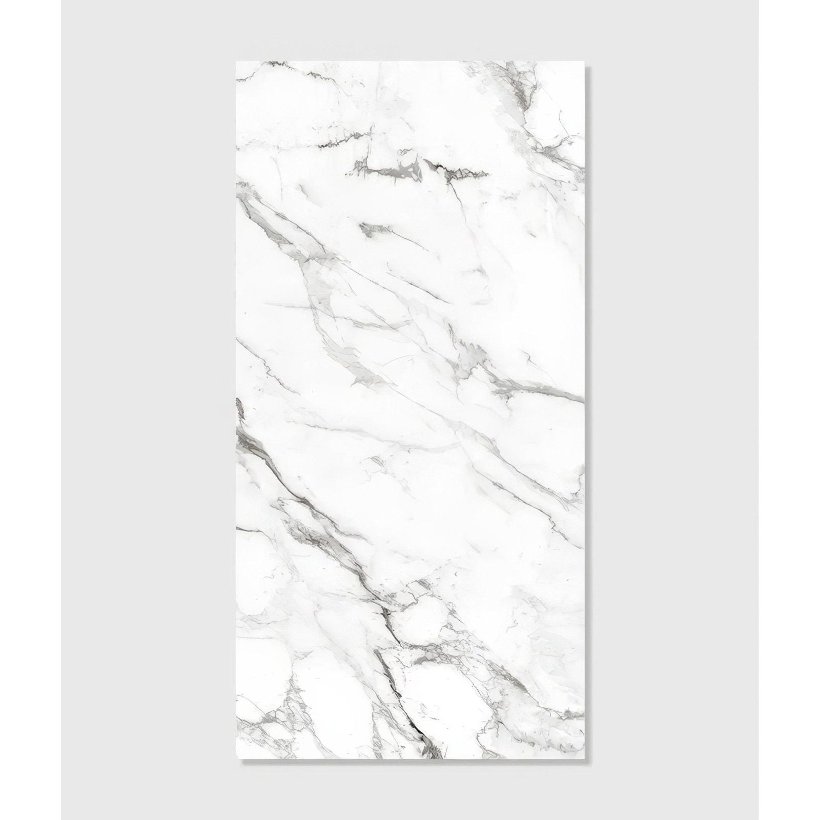 Michelangelo minerale pure gloss click tile in white marble effect with elegant gray veining for stylish flooring